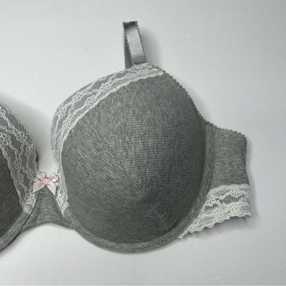 Victoria's Secret Gray lined perfect Coverage Bra 36DD - Picture 2 of 6